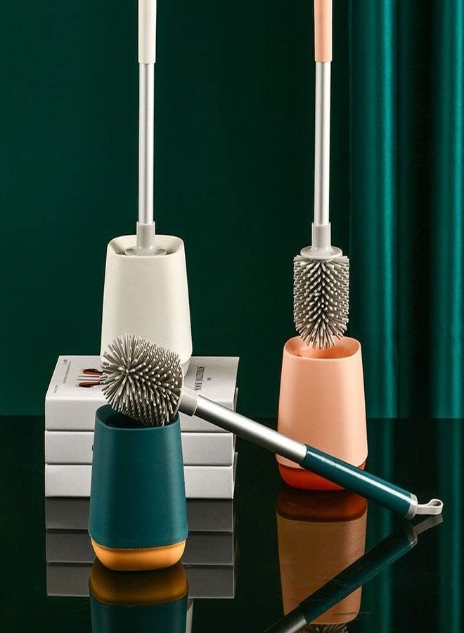Kiesh Silicone Toilet Brush and Holder | Toilet Bowl Cleaner Brush, Toilet Cleaner Brushes Storage for Bathroom No Scratch, Cleaning Toilet Bowl Brush Kit Flooring/Mounted - Image 3